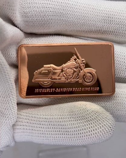 1 Troy Ounce .999 Fine Harley-Davidson Copper Bullion Bar