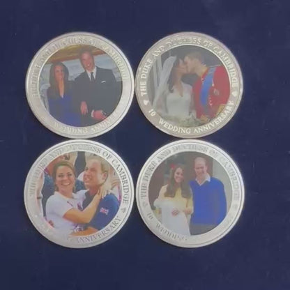 2021 East Caribbean states - 1 Dollar(4 Coins) - The Duke and Duchess of Cambridge – 10th Wedding Anniversary Crown Set