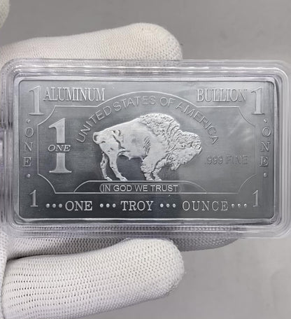 1 Troy Ounce .999 Fine Aluminium Bullion Bar