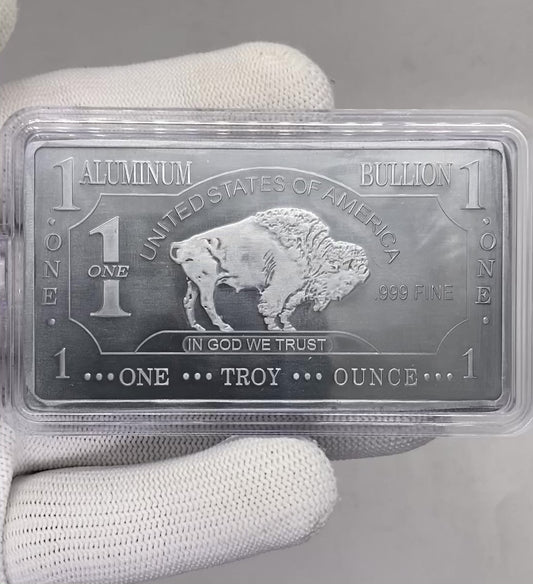 1 Troy Ounce .999 Fine Aluminium Bullion Bar