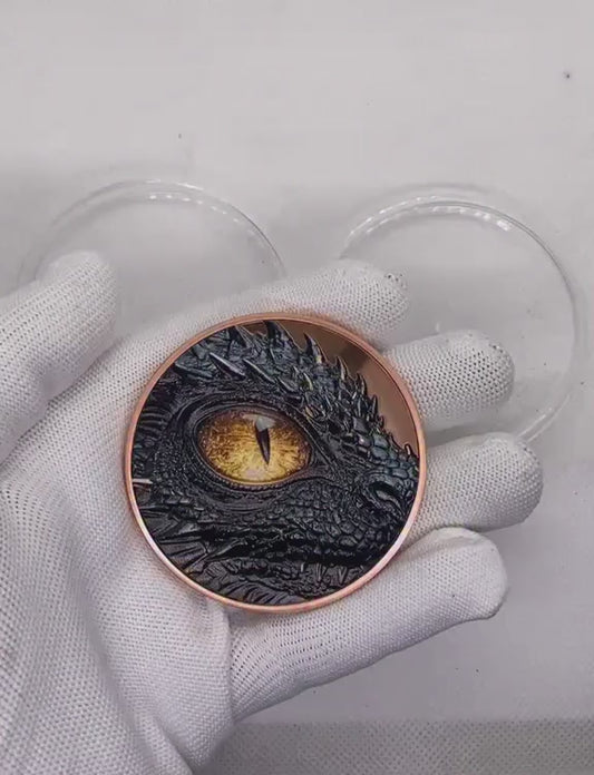 5 AVDP - Dragon Eye – Ultra High Relief Colorized Copper Round