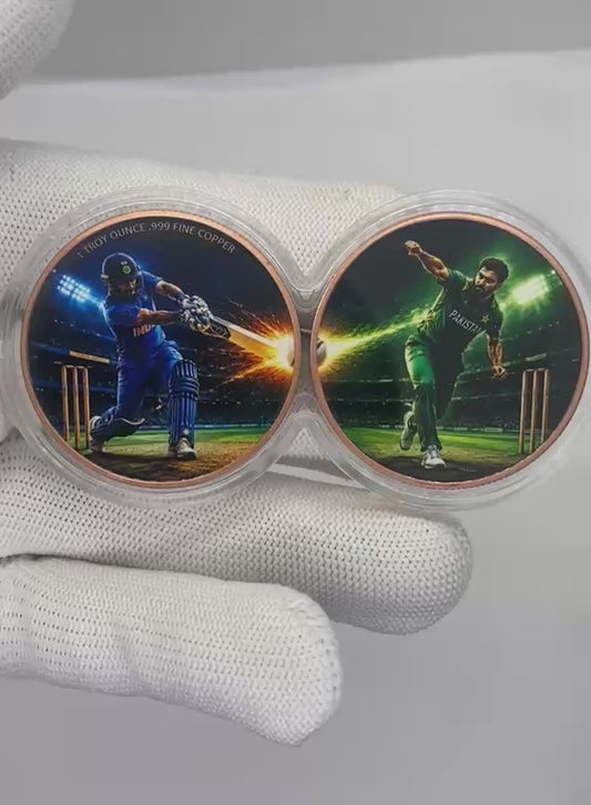 1 Troy Ounce × 2 - India vs Pakistan Rivalry Copper Round in Infinity Capsule