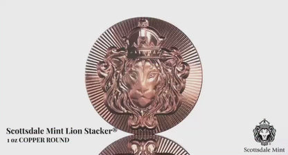 1 AVDP oz - Scottsdale Lion Stacker – Copper Round