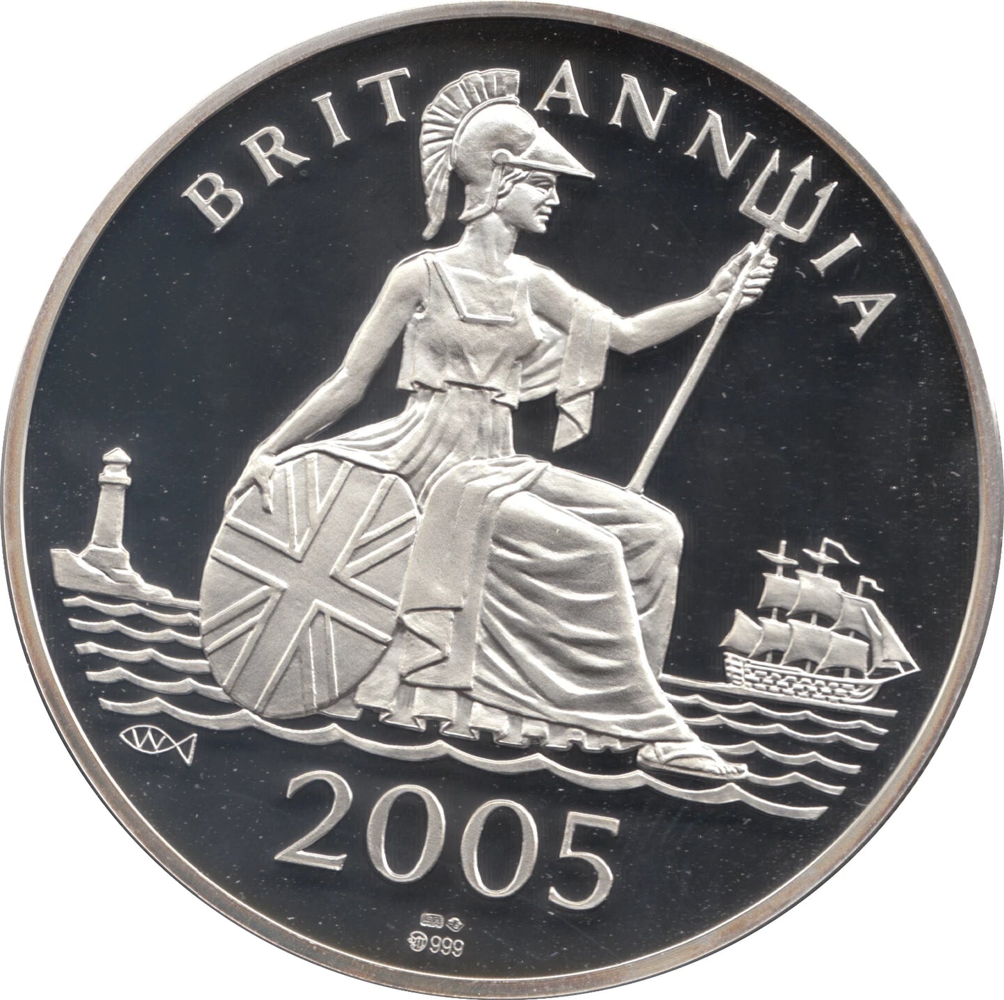 2005 UK - Royal Wedding Charles & Camilla 5oz Silver Proof Medal