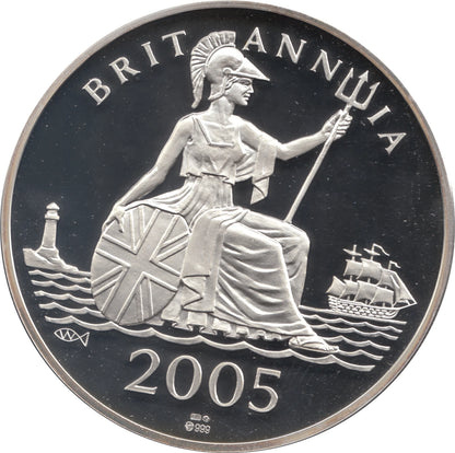 2005 UK - Royal Wedding Charles & Camilla 5oz Silver Proof Medal