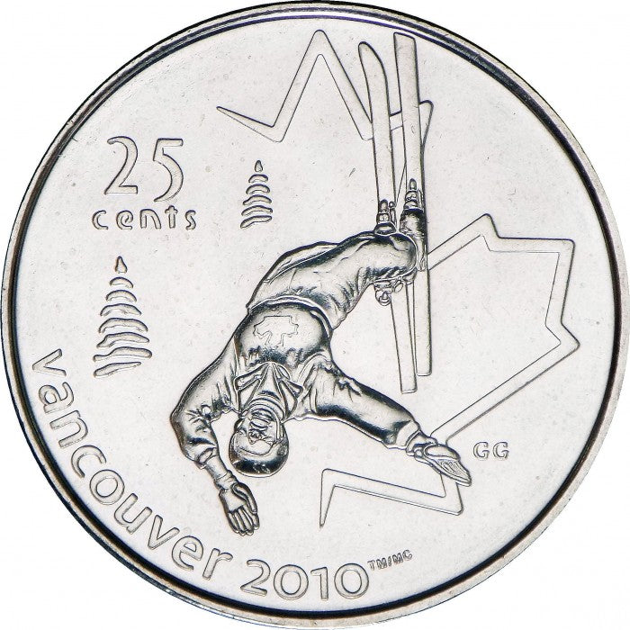 2008 Canada - 25 Cents - Vancouver 2010 Winter Olympics - Ski Acrobatique