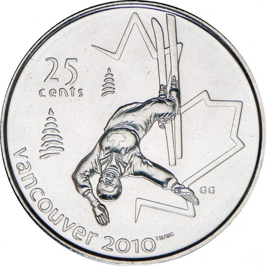 2008 Canada - 25 Cents - Vancouver 2010 Winter Olympics - Ski Acrobatique