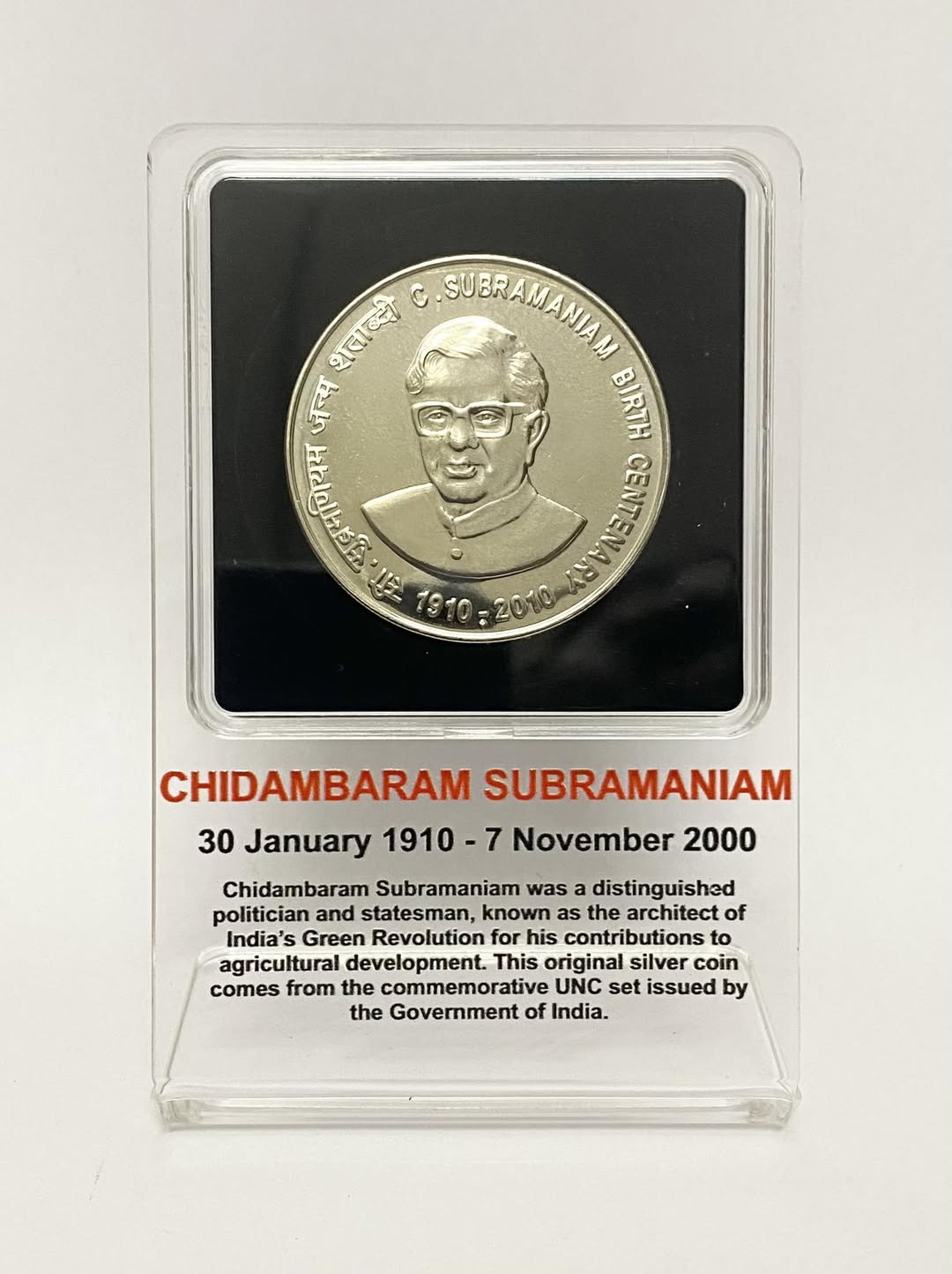 2010 India - C. Subramaniam – Birth Centenary