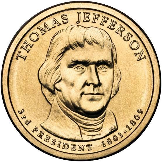 2007 USA - Presidential $1 Coin – Thomas Jefferson