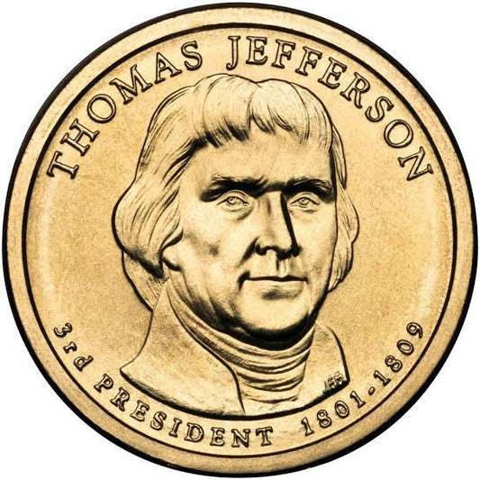 2007 USA - Presidential $1 Coin – Thomas Jefferson