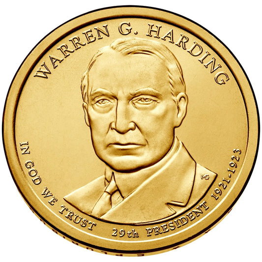 2014 USA -  Presidential Dollar Coin – Warren G. Harding
