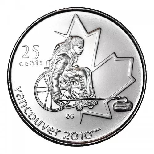 2007 Canada - 25 Cents - Vancouver 2010 Winter Olympics - Wheelchair Curling
