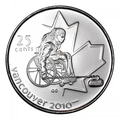 2007 Canada - 25 Cents - Vancouver 2010 Winter Olympics - Wheelchair Curling