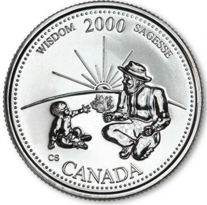 2000 Canada - 25 Cents - Millennium Quarters Series - Wisdom