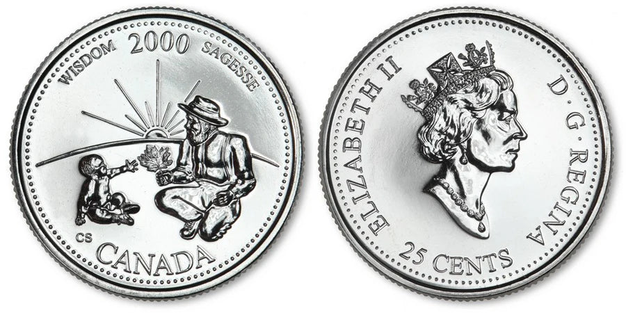 2000 Canada - 25 Cents - Millennium Quarters Series - Wisdom