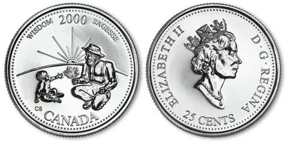 2000 Canada - 25 Cents - Millennium Quarters Series - Wisdom