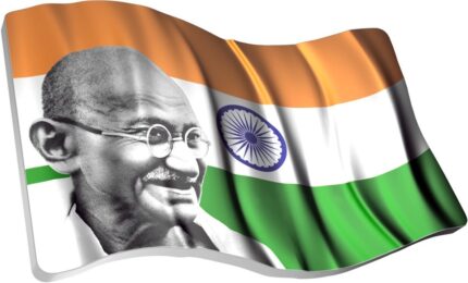 2018 Niue - Gandhi Rectangular Shaped 1 Oz Silver Coin in Original Mint Pack